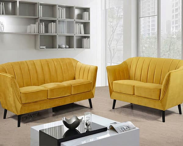 SALON TISSU 6 PLACES V-002 BEFAST 44 JAUNE