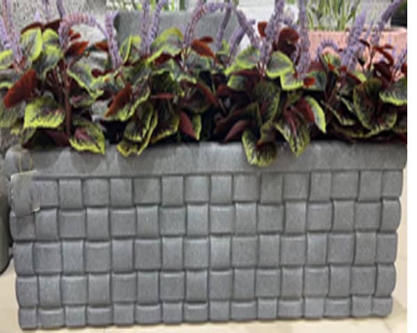 VASE DE DECORATION FLEURS REF 21-1121 GRIS 80X26X27