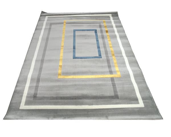 MOQUETTE 160*230 REF 63-9103 GRIS/BEIGE/JAUNE/BLEU