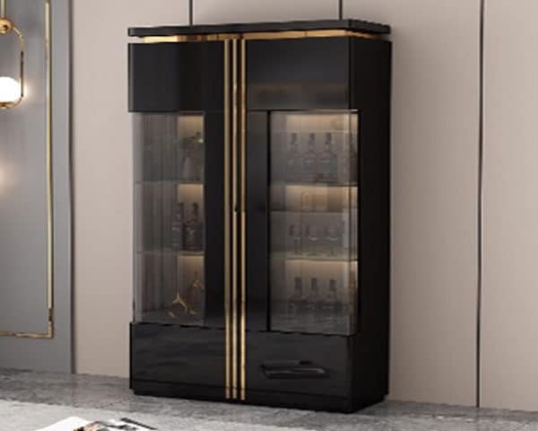 VAISSELIER REF 90571 NOIR/GOLD 900X400X1900