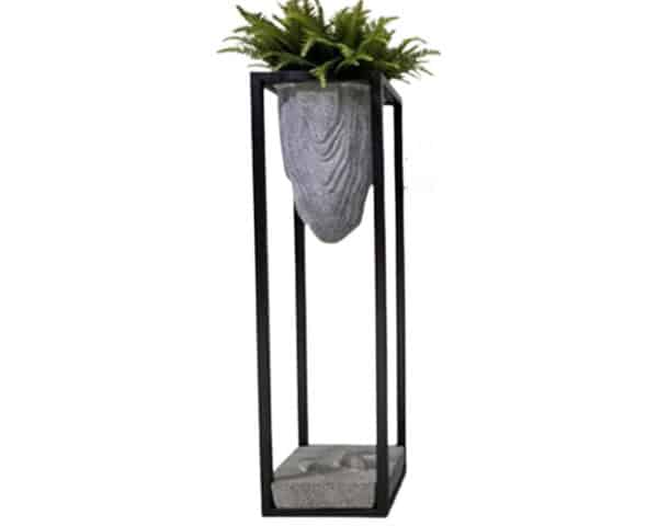 VASE DE DECORATION FLEURS REF XK-5020A GRIS/NOIR 36*36*150