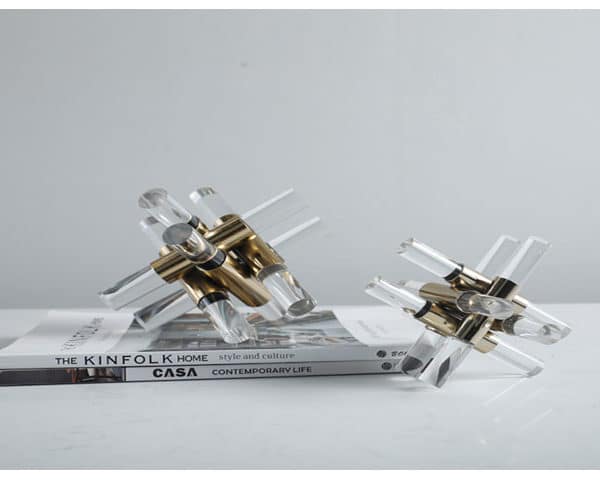 VASE DE DECORATION SET DE 2 PCS REF 041 REF 040 COULR DORE/ARGENTE Z