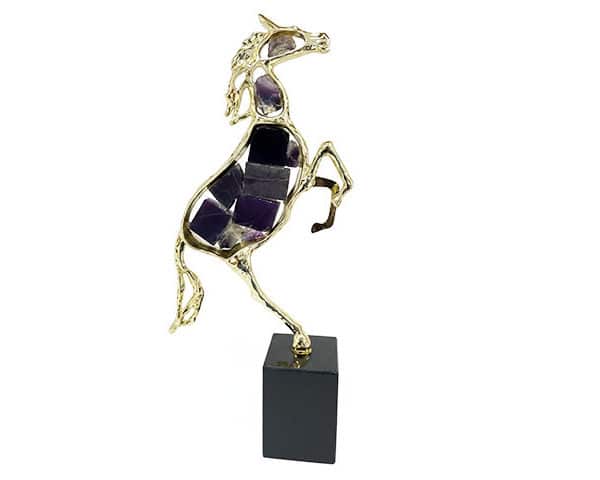 VASE DE DECORATION REF 6035A COULEUR NOIR/DORE 21*11*43