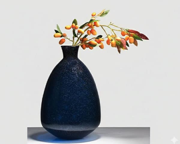 VASE DE DECORATION SET DE 2 PCS REF 834 REF 835 COULEUR NOIR Z