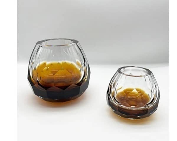 VASE DE DECORATION SET DE 2 PCS REF HH 609/AK HH 608/AK DORE/ARGENT Z