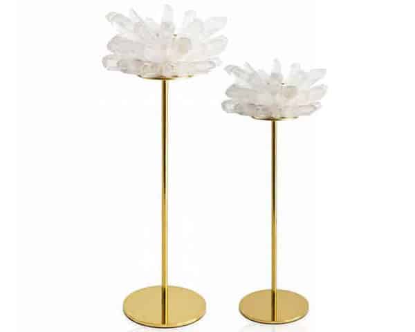 VASE DE DECORATION SET DE 2 PCS REF 2780 2781 COULEUR DORE/BLANC Z