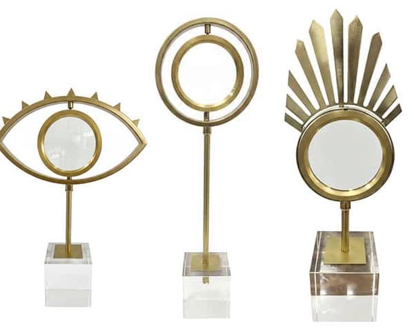 VASE DE DECORATION SET DE 3PCS REF 6157A 6157B 6157C CLR DORE/ BLANC