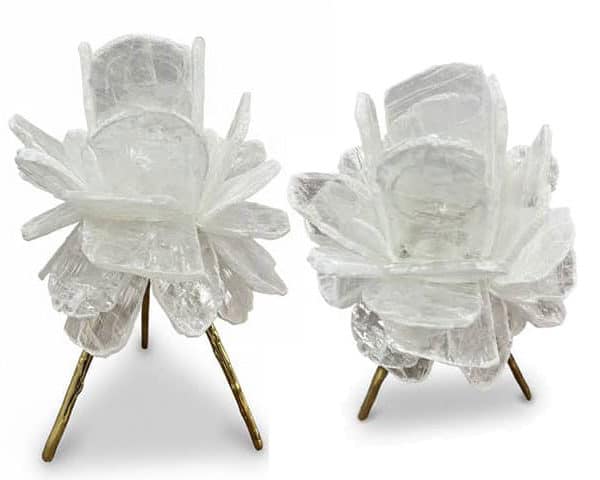 VASE DE DECORATION SET DE 2 PCS REF T-541 T-542 COULEUR BLANC/ DORE Z