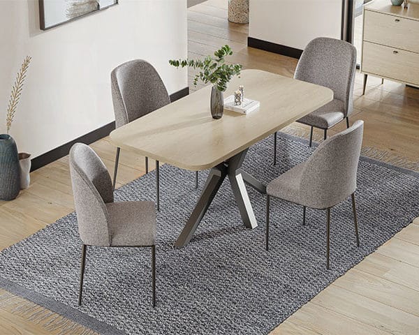 TABLE A MANGER 6 PLACES EXTENSIBLE GAUDI 758*1700*900 COULEUR MARRON